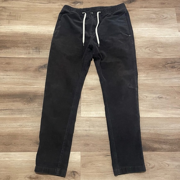 Vuori Men’s Optimist Corduroy Pant Large Gray Drawstring V440 - Picture 1 of 11